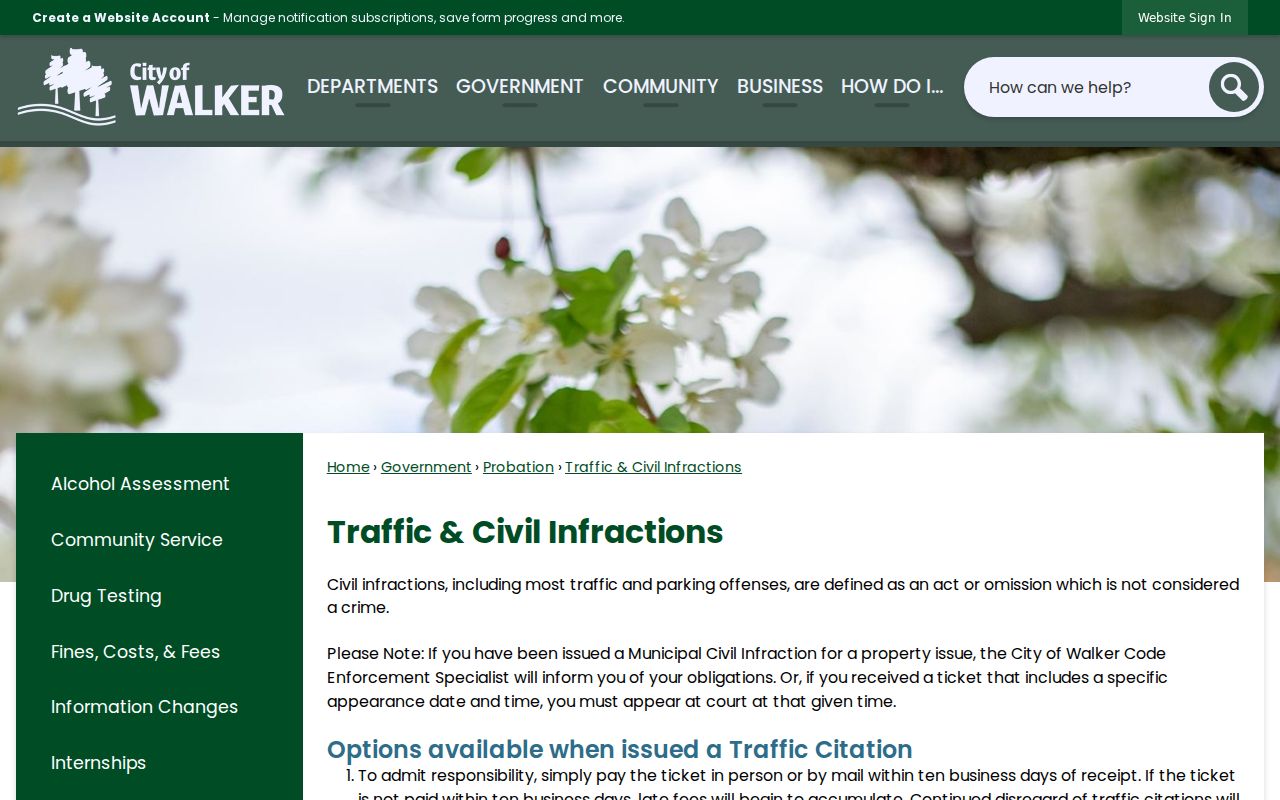 Walker traffic citation deadline and payment options for Kent County traffic warrant cases